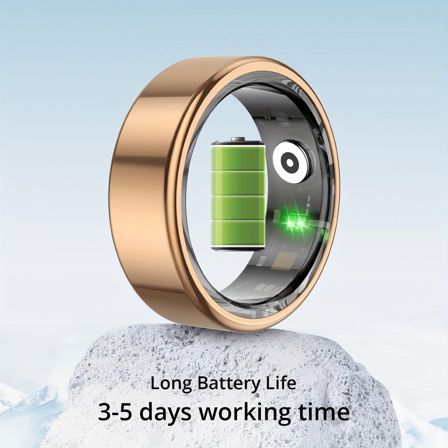 Smart Fitness Tracker Ring - Monitor Steps, Distance, Calories, Sleep, Sports - Perfect Gift for Women and Men with Advanced Health and Wellness Features