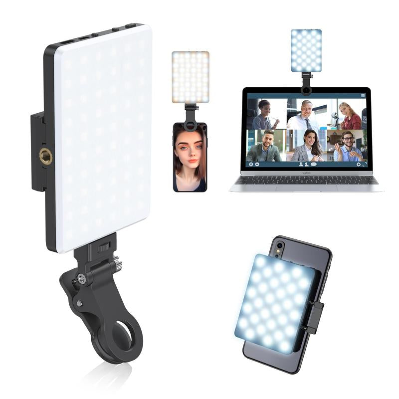 Portable Rechargeable LED Clip-On Selfie Light