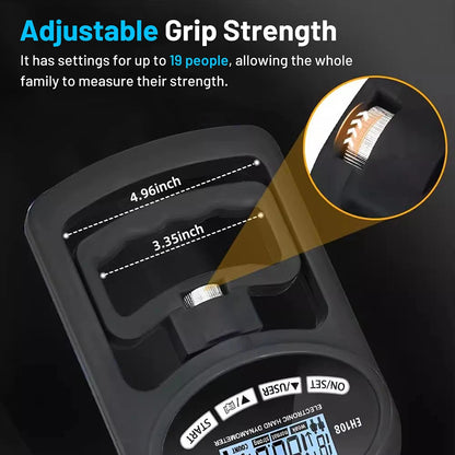 265Lbs/120Kg Digital Hand Dynamometer Grip Grip Strength Tester with LCD Screen for Forearm Training Finger Power Weightlifting