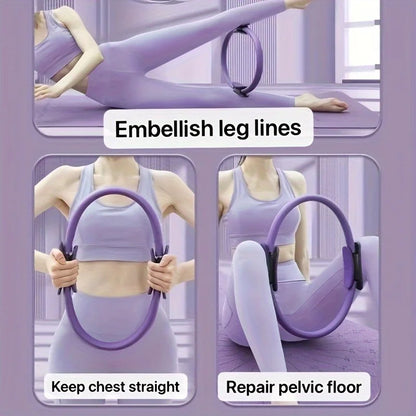 [Fitness Ring] Monochrome Fitness Ring | Yoga Pilates Ring for Home Exercise, Resistance Elastic Gym Workout, Body Stretch Ring