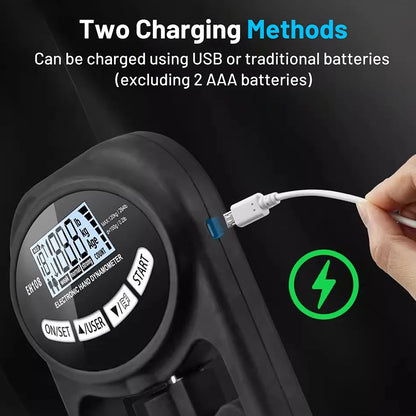 265Lbs/120Kg Digital Hand Dynamometer Grip Grip Strength Tester with LCD Screen for Forearm Training Finger Power Weightlifting