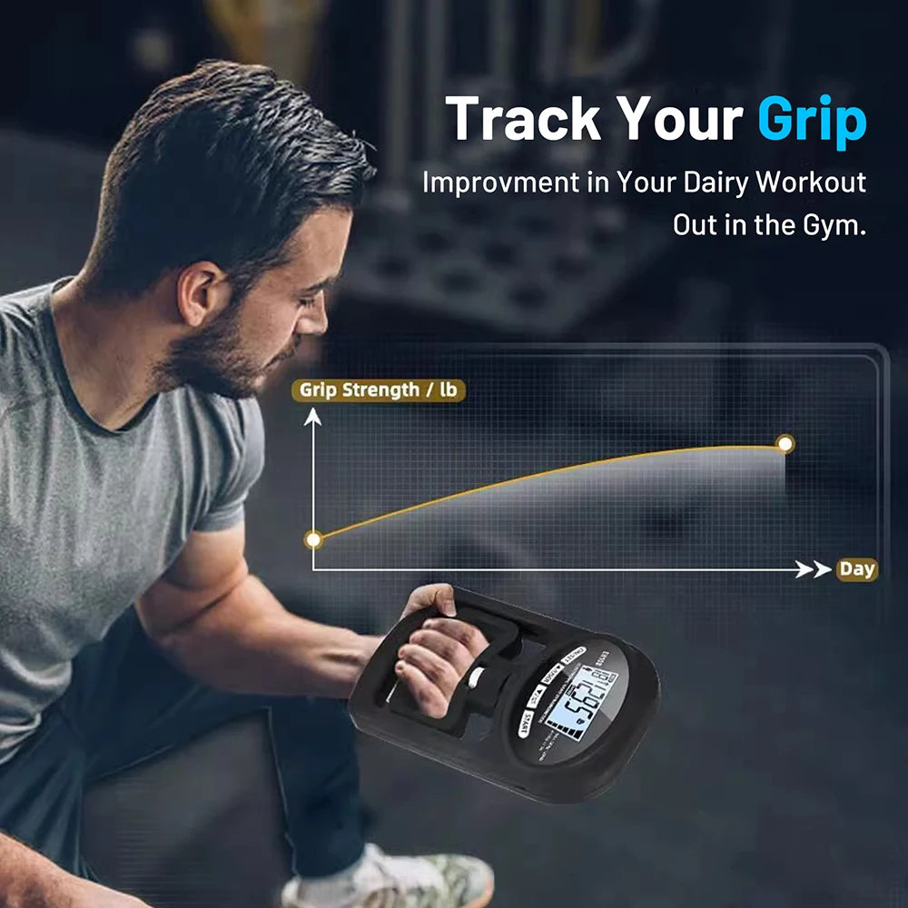 265Lbs/120Kg Digital Hand Dynamometer Grip Grip Strength Tester with LCD Screen for Forearm Training Finger Power Weightlifting