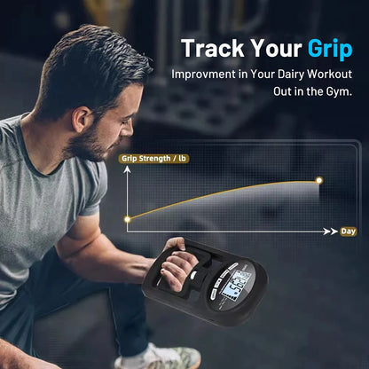 265Lbs/120Kg Digital Hand Dynamometer Grip Grip Strength Tester with LCD Screen for Forearm Training Finger Power Weightlifting