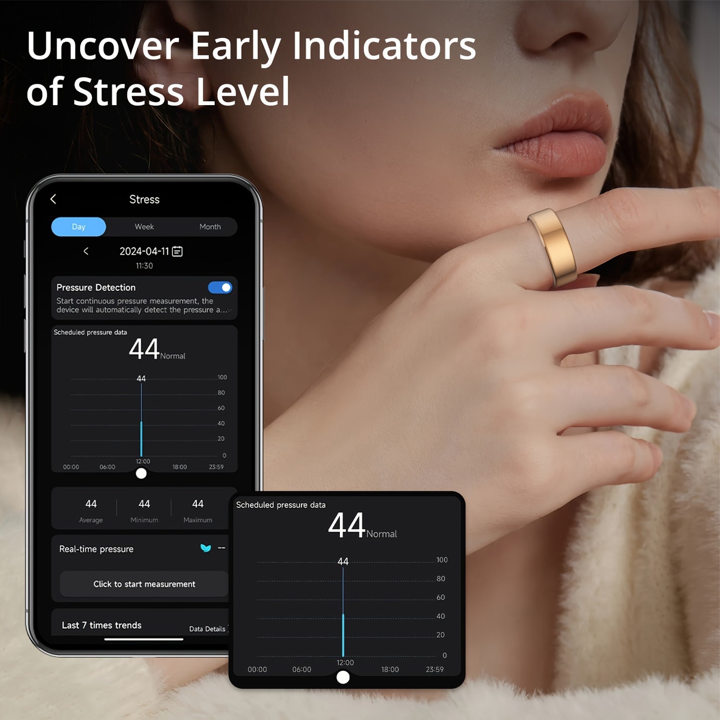 Smart Fitness Tracker Ring - Monitor Steps, Distance, Calories, Sleep, Sports - Perfect Gift for Women and Men with Advanced Health and Wellness Features