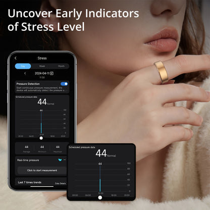 Smart Fitness Tracker Ring - Monitor Steps, Distance, Calories, Sleep, Sports - Perfect Gift for Women and Men with Advanced Health and Wellness Features